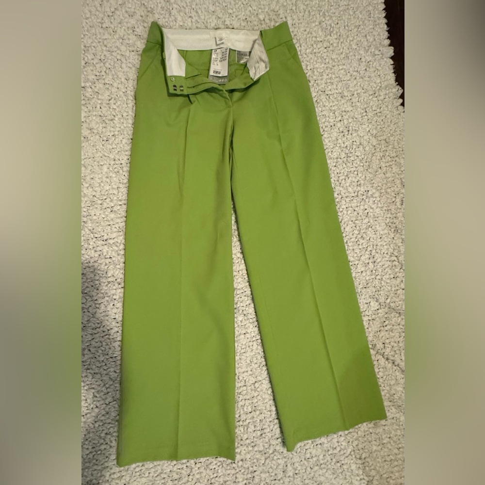 H&M Lime Green Wide Leg Pants
